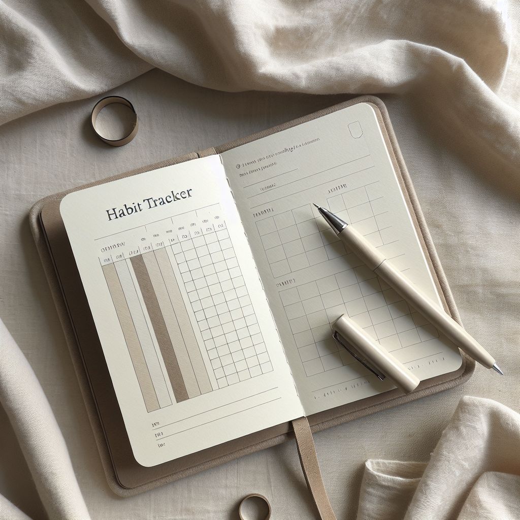 Illustrative bar chart layout for logging weekly session completion in a personal habit journal